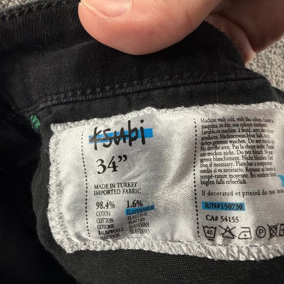 Ksubi Black Stretch Tapered Denim Jeans Button Fly Designer Size 34x32 Adult - Picture 14 of 16